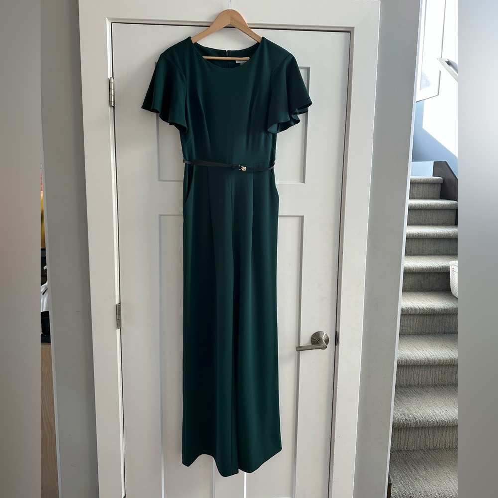 Calvin Klein Dark Green Wide Legs Pantsuit